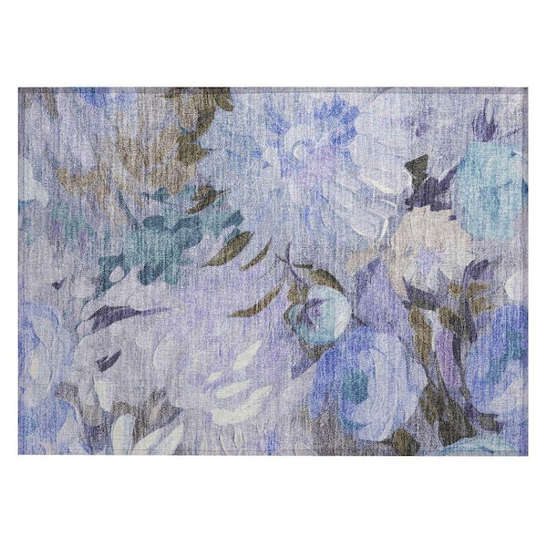 Chantille Machine Washable Indoor/Outdoor Abstract ACN2264 Purple 1 ft. 8 in. x 2 ft. 6 in. Accent Rug