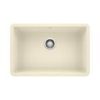 PRECIS Undermount Granite Composite 27 in. Single Bowl Kitchen Sink in Biscuit