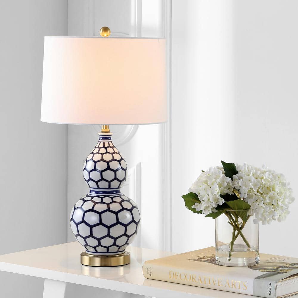Elegant Tucana White Ceramic Table Lamp with Silver Base