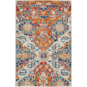 Passion Multicolor 2 ft. x 3 ft. Persian Modern Area Rug