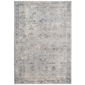 Fairmont 11 ft. X 15 ft. Gray/Taupe Border Area Rug