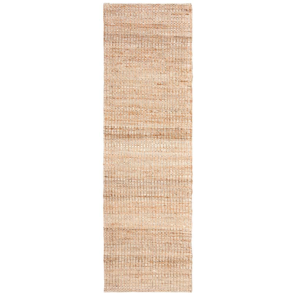 Natural Ivory Handwoven Flatweave Wool Runner Rug