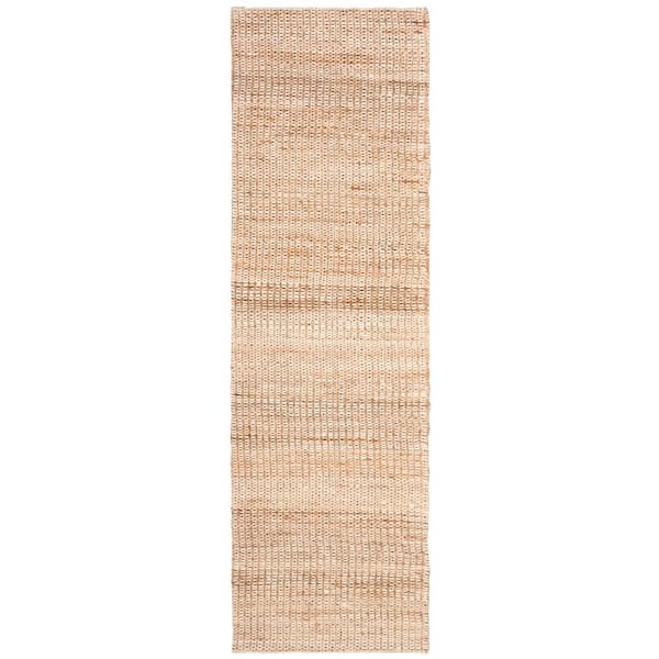SAFAVIEH Marbella Natural/Ivory 2 ft. x 8 ft. Solid Runner Rug