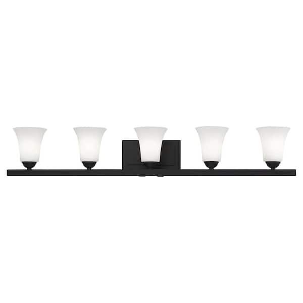 Livex Lighting Ridgedale 5 Light Black Bath Vanity