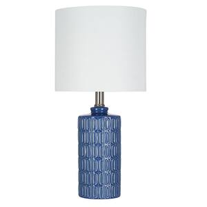 18 in. Blue Ceramic Accent Lamp