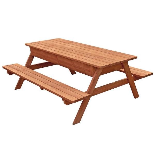 Wooden Brown Picnic Table, Wooden Picnic Table Outdoor