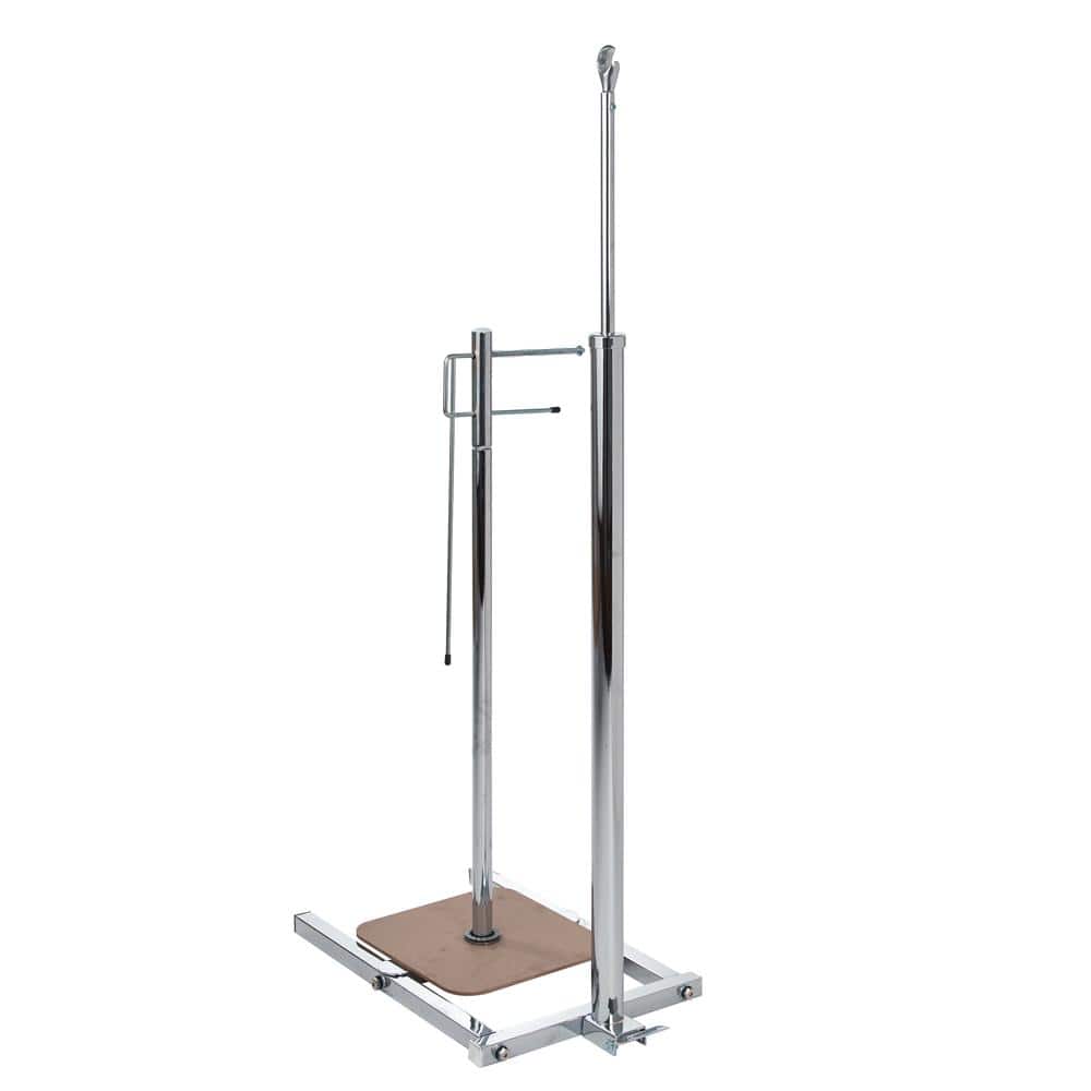 Chrome Metal 12 in. W x 37 in. H Single-Roll Dispensing Rack