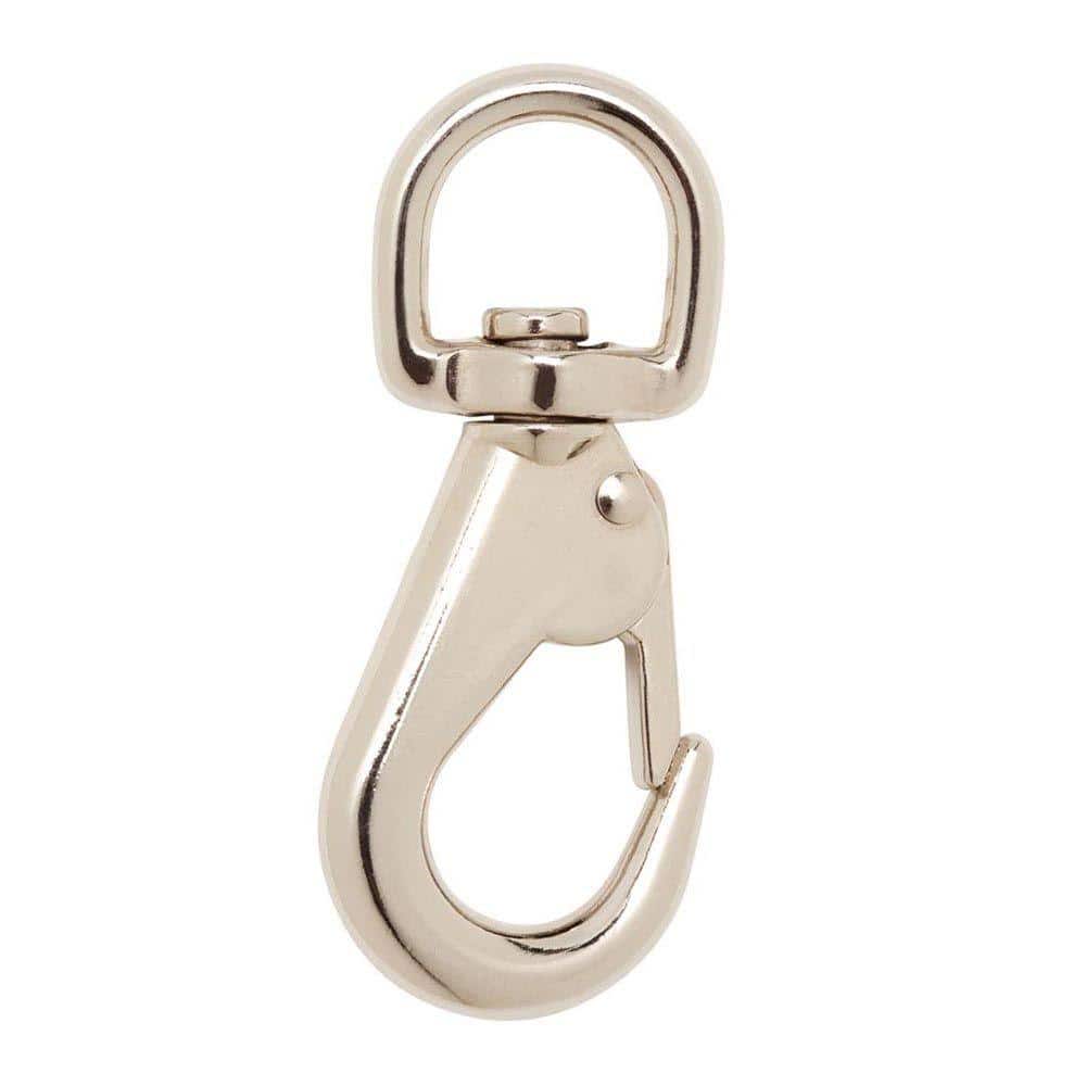 Everbilt 3/4 in. x 3-1/4 in. Nickel Plated Swivel Snap Hook 64744 - The  Home Depot