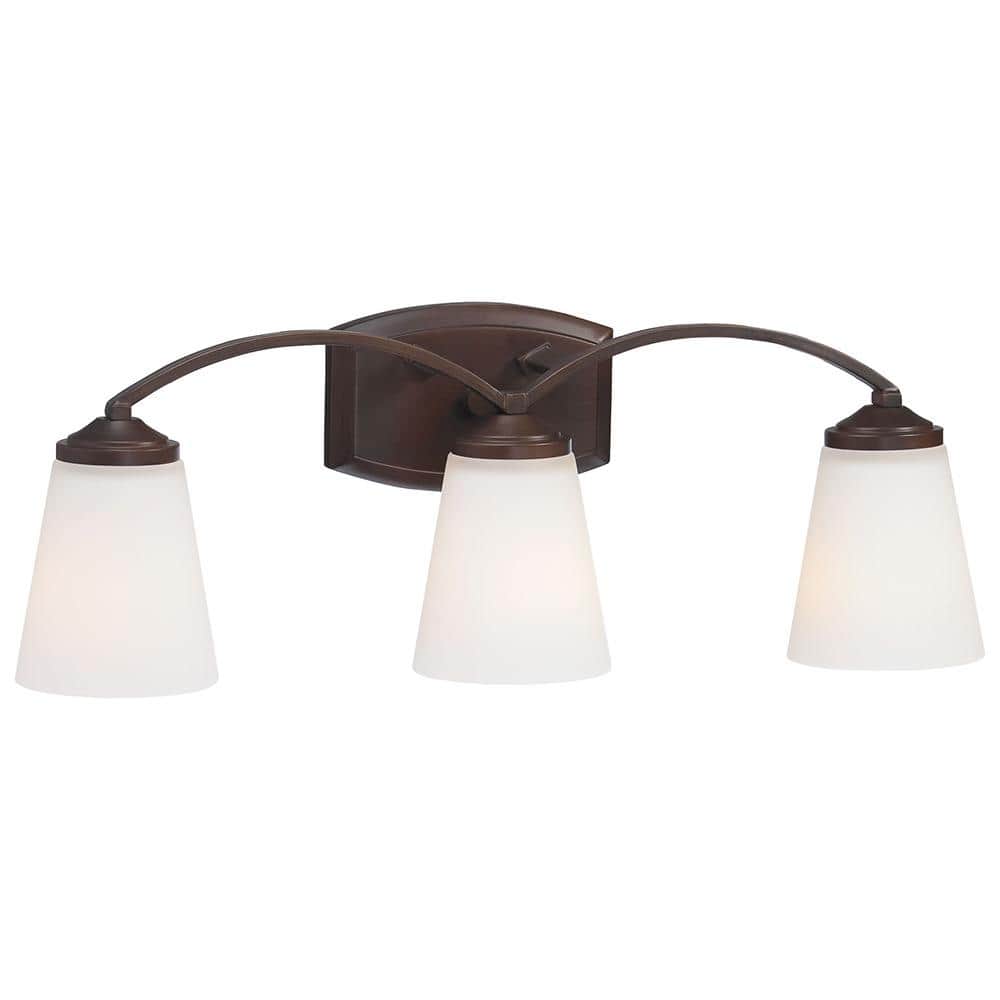 Vintage Bronze 3-Light Cylinder Bathroom Vanity Fixture