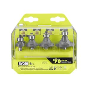 Roundover Router Bit Set (4-Piece)