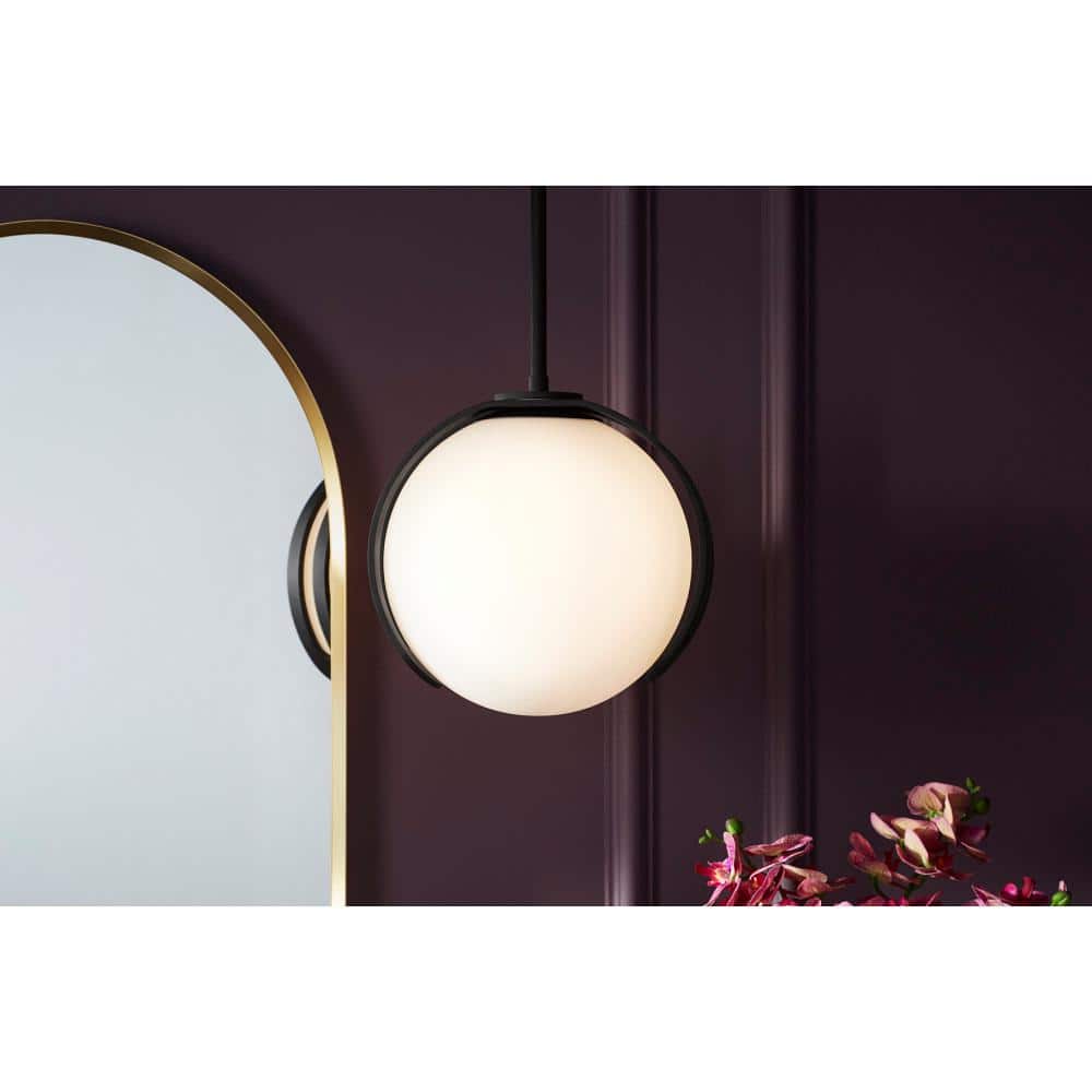 Kraga 10" Matte Black Contemporary Pendant Light