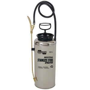 3 Gal. Industrial Stainless Steel Sprayer with Brass Adjustable Nozzle