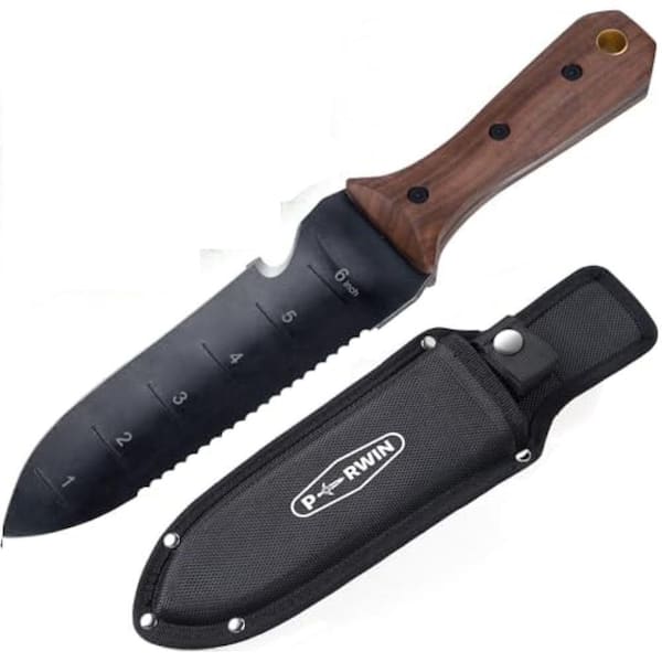7 Stainless Steel Blade Hori Hori Garden Knife with Sheath for Weeding Planting Digging Garden Tools