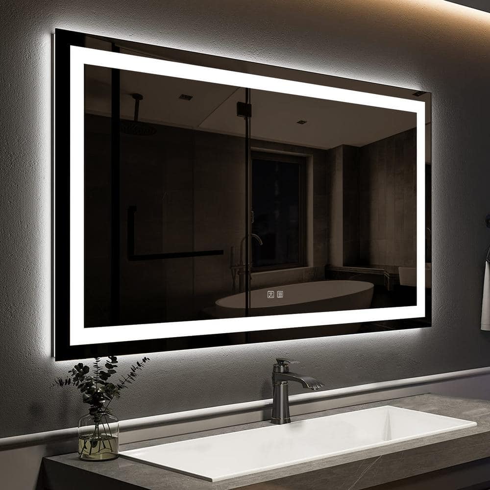 30 in. W x 30 in. H Rectangular Frameless LED Light with 3-Color and Anti-Fog Wall Mounted Bathroom Vanity Mirror price history on PriceWatchPro