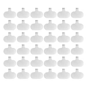 Small/Oval Cable Labels, White (36-Pack)