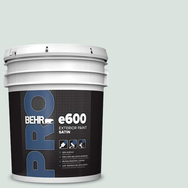 BEHR PRO 5 gal. #N430-1 Mountain Peak White Satin Exterior Paint