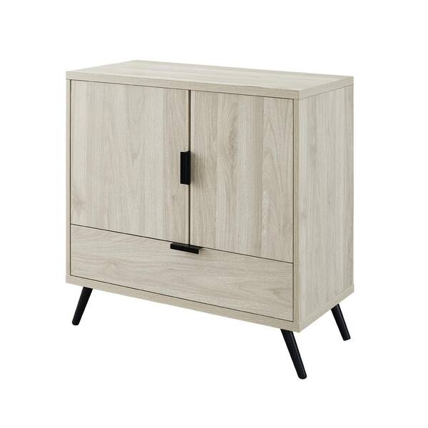 Birch 2 Door 1 Drawer Accent Cabinet, Accent Cabinet With Drawers