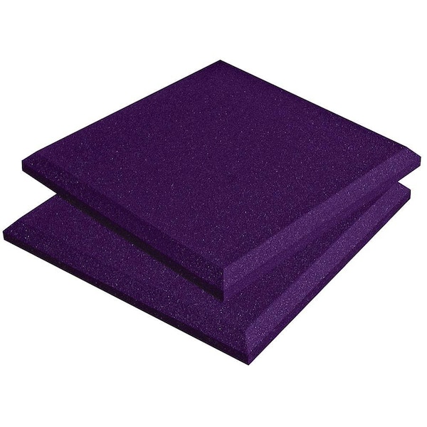 SonoFlat Panels - 1 ft. W x 1 ft. L x 2 in. H - Purple (14-Box)