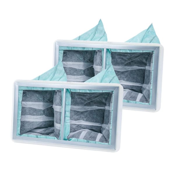 1-Micron Activated Carbon Inner Filter for WEN 3410, POWERTEC AF4000/AF4001, Replacement for WEN AF916C (2-Pack)