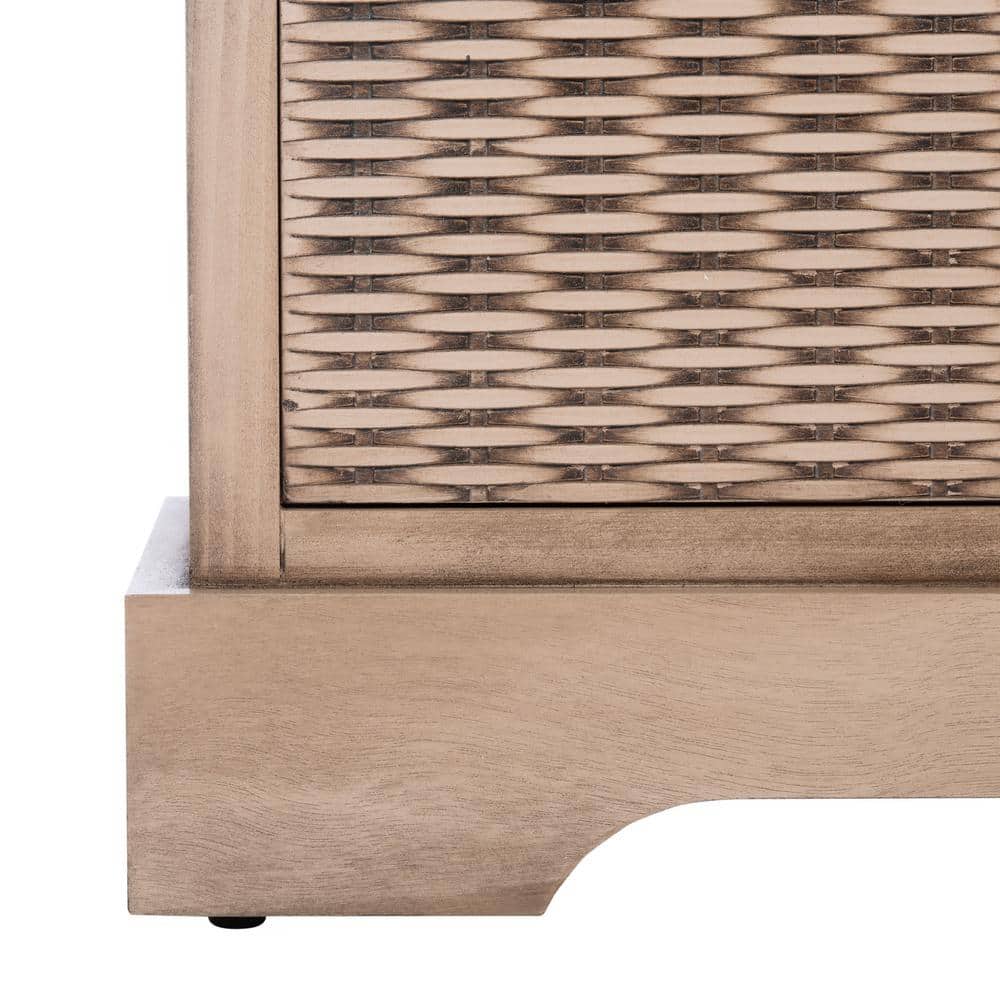 Landers Sand Cushioned 3-Drawer Storage Bench