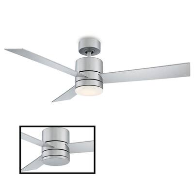 Axis 52 in. LED Indoor/Outdoor Titanium Silver 3-Blade Smart Ceiling Fan with 3000K Light Kit and Remote Control