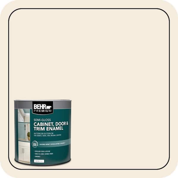 BEHR PREMIUM 1 qt. #PPU5-10 Heavy Cream Semi-Gloss Enamel Interior