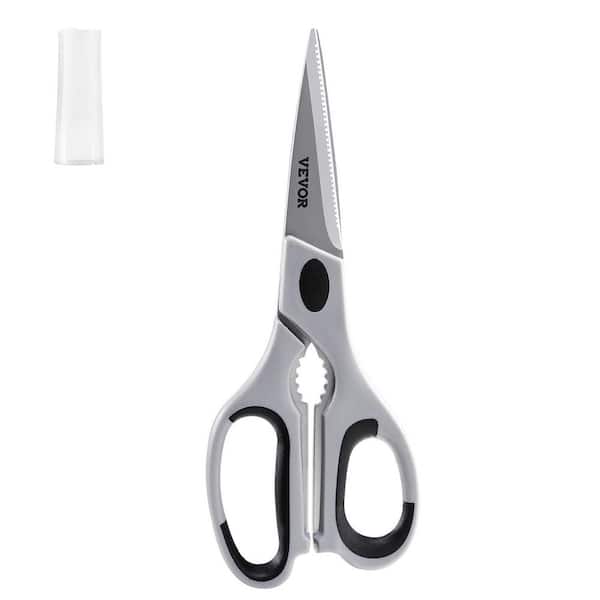 Kitchen Scissors, Durable Stainless Steel Kitchen Shears, Heavy Duty Cooking Shears Soft Grip Comfort Handle, Grey