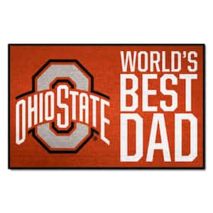 Ohio State Buckeyes World's Best Dad Red 1.5 ft. x 2.5 ft. Starter Area Rug