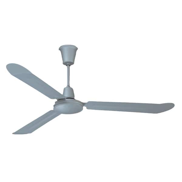 CIATA Industrial 10 in. Indoor White Aluminum Ceiling Fan Only (3-Blade)