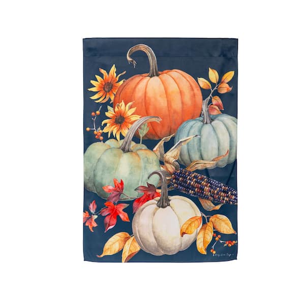 Evergreen Enterprises 2 ft. x 3-1/2 ft. All Things Pumpkins Suede House Flag