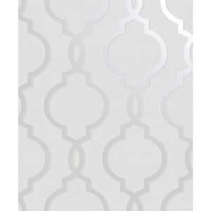 Laticia Trellis Grey Textured Eco-Foam Non-Paasted Wallpaper (Covers 56 sq. ft.)