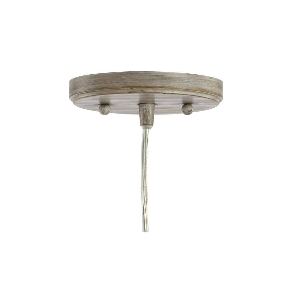 Fontaine 6.25" Adjustable Greige Glass LED Pendant Light