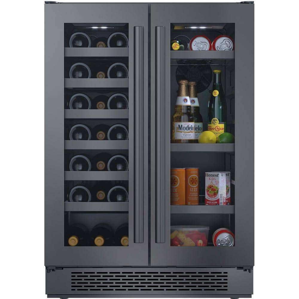 24 in. Dual Zone 61-Cans Beverage Cooler in Black Stainless Steel price history on PriceWatchPro