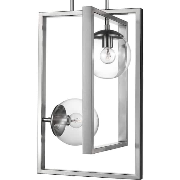 Progress Lighting Atwell 2-Light Brushed Nickel Pendant