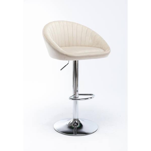 Clihome Fabric Upholstery Metal Frame Bar Stools Height Dining Chair