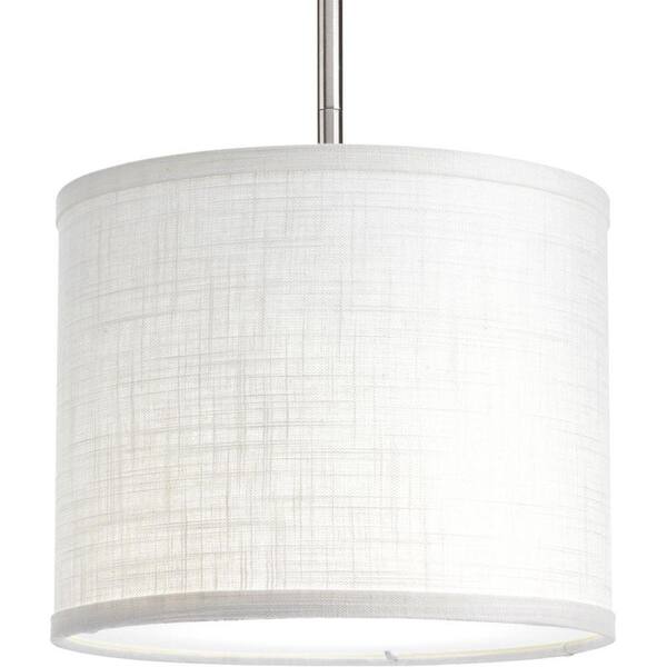 Progress Lighting Markor 8-in H 10-in W Summer Linen Fabric Cylinder Pendant Light Shade