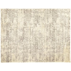 Holliswood 7 ft. x 9 ft. Grey/Cream Abstract Fade Resistant Area Rug