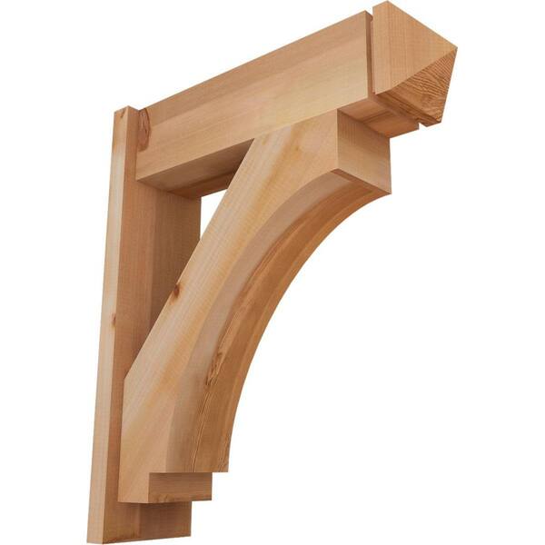 Ekena Millwork 8 in. x 30 in. x 26 in. Imperial Arts and Crafts Smooth Western Red Cedar Outlooker