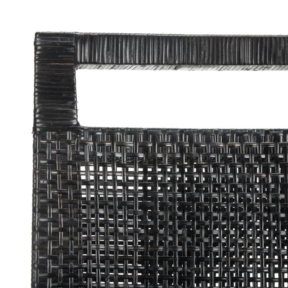 Maldives Inspired Transitional Black Bar Stool with Acrylic Cushion