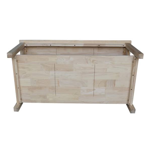 International Concepts Hampton 46 in. Unfinished Large Rectangle Wood  Coffee Table OT-70C - The Home Depot