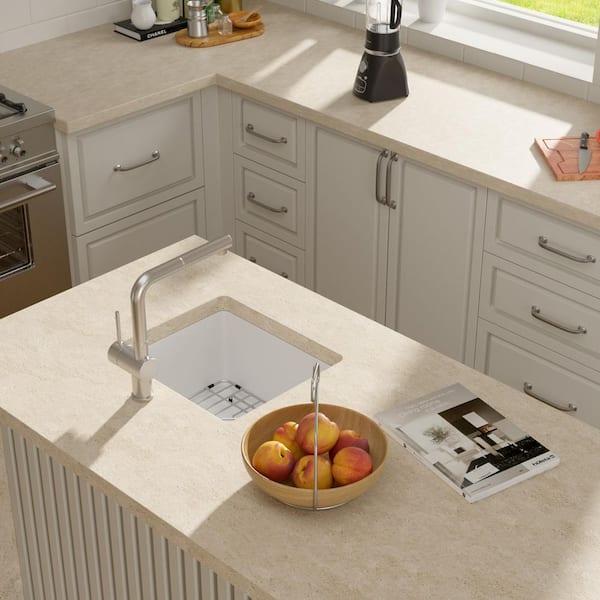 LORDEAR Granite Composite 18 in. x 16 in. x 9 in. White
