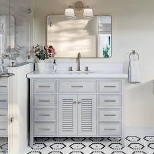 Kensington 48 in. W x 21.5 in. D x 34.5 in. H Freestanding Bath Vanity Cabinet Only in Grey