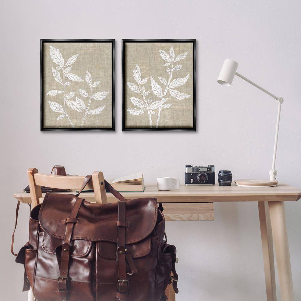 Botanicals on Textile Pattern by Melissa Wang 2 Piece Black Floater Frame Nature Graphic Art Print 21 in. x 17 in. price history on PriceWatchPro