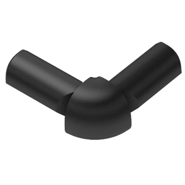 Schluter Rondec Graphite Anodized Aluminum 3/8 in. x 1 in. Metal 90 Degree Double-Leg Outside Corner