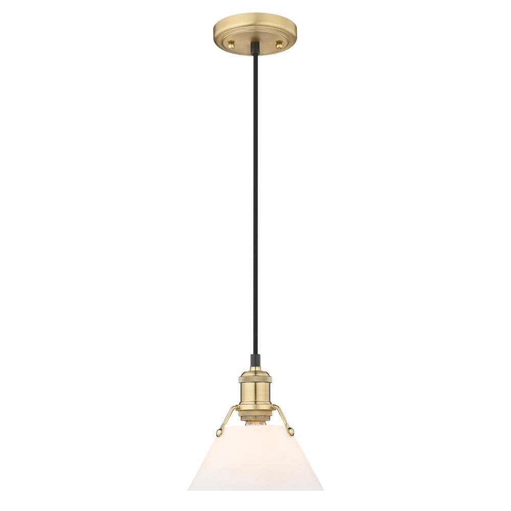 Orwell Mini Pendant in Brushed Champagne Bronze with Opal Glass
