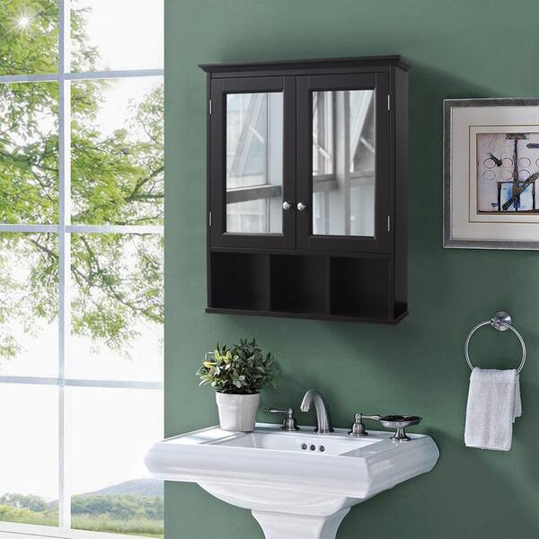 24 8 In W X 4 5 D 30 3 H Bath Wall Mounted Cabinets Storage Organizer Medicine Cabinet Brown Bc 003 The Home Depot - Wall Mounted Bathroom Cabinets Without Mirror 24 8 In W X 4 5 D 30 3 H Bath Wall Mounted Cabinets Storage Organizer Medicine Cabinet Brown Bc 003 The Home Depot - Wall Mounted Bathroom Cabinets Without Mirror
