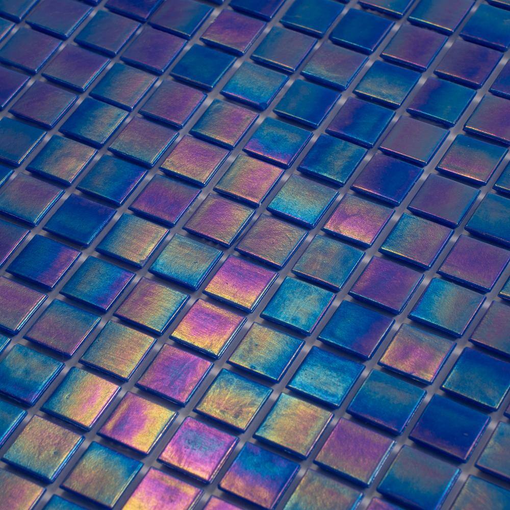 Royal Blue 12" x 12" Glossy Glass Mosaic Tile