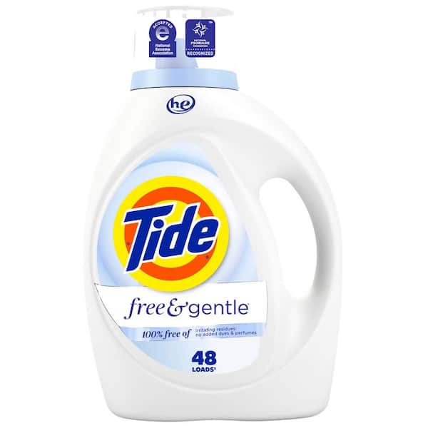 Free and Gentle Unscented Liquid Laundry Detergent, 48-Loads, 63 fl. oz.