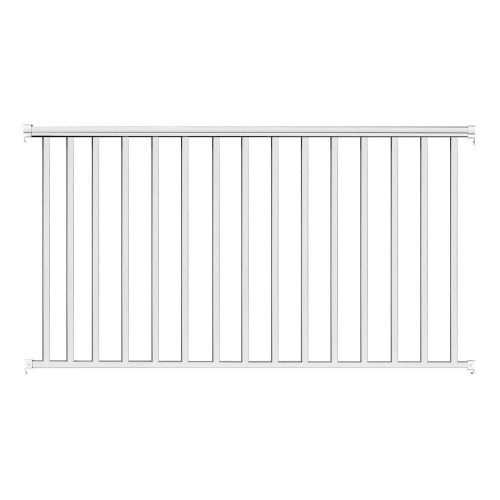 EZ Handrail 8 ft. x 36 in. White Aluminum Baluster Railing Kit