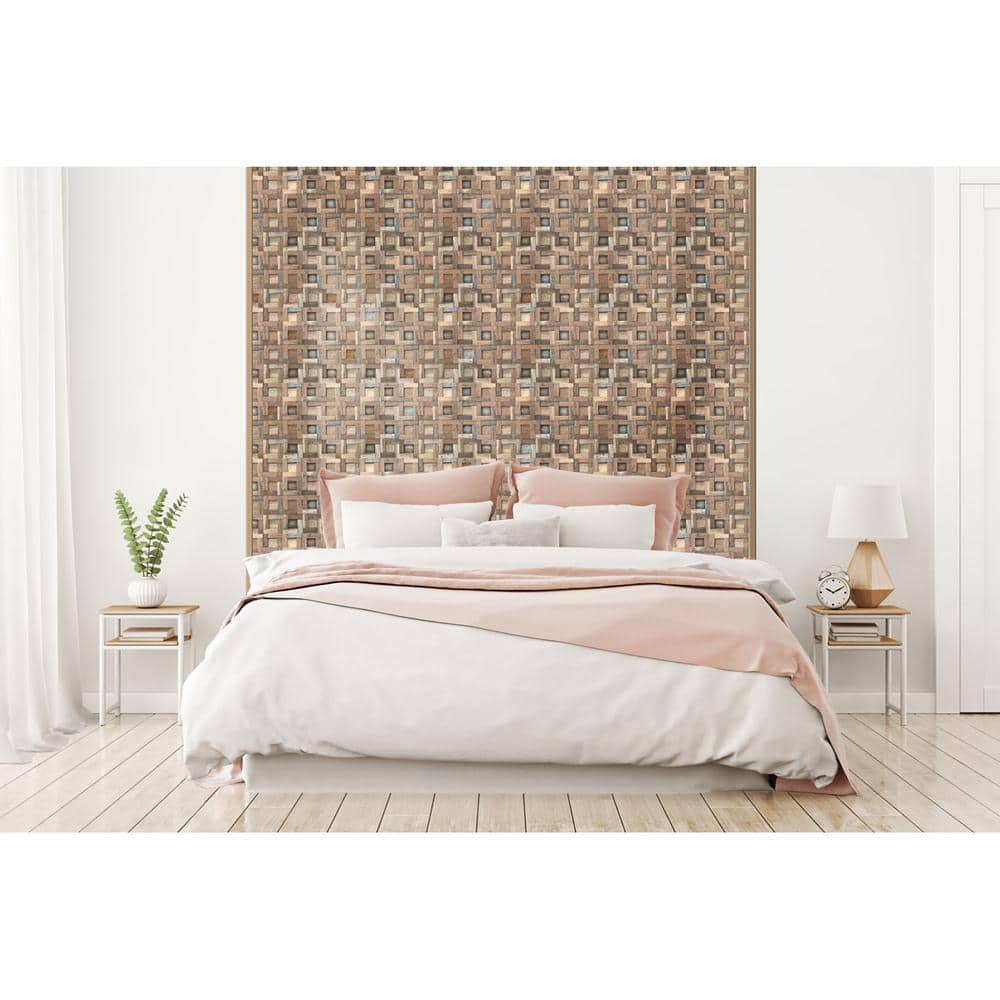 Natural Finish Reclaimed Wood Mosaic Wall Tile 11-Pack